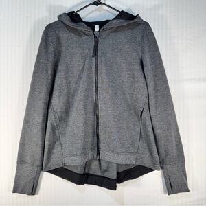 Lululemon City Trek Jacket Heathered Gray Full-Zip Hoodie Back Zip Women’s 8